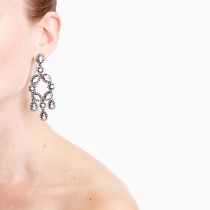 {J. Crew} Crytsal Chandelier Earrings